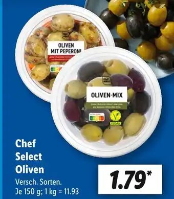 Lidl Chef select oliven mit peperoni Angebot