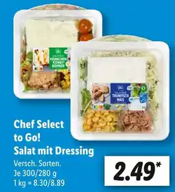 Lidl Chef select to go! salat mit dressing - hähnchen kidney bohnen Angebot