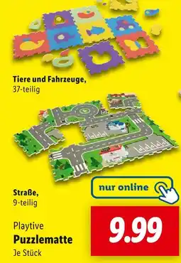 Lidl Playtive puzzlematte tiere und fahrzeuge Angebot