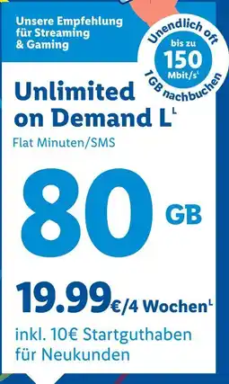 Lidl Unlimited on demand l Angebot