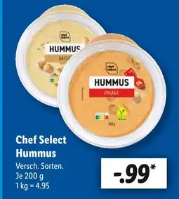 Lidl Chef select hummus natur Angebot