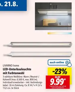 Lidl Livarno home led-unterbauleuchte mit farbtonwahl Angebot