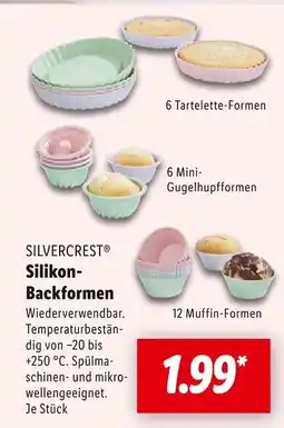 Lidl Silvercrest silikon-backformen 6 tartelette-formen Angebot