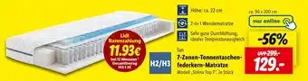 Lidl F.a.n 7-zonen-tonnentaschenfederkern-matratze Angebot
