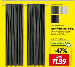 Lidl Livarno home samt-vorhang, 2-tlg Angebot