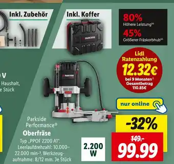 Lidl Parkside performance oberfräse Angebot