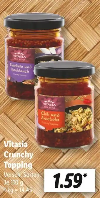 Lidl Vitasia crunchy topping zwiebeln und knoblauch Angebot