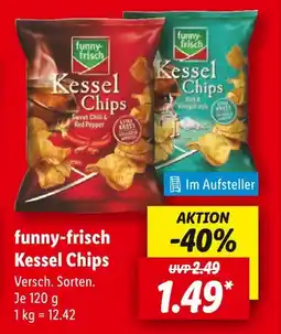 Lidl Funny-frisch kessel chips sweet chili & red pepper Angebot