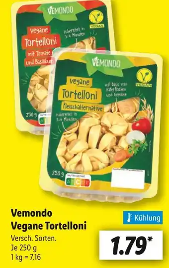 Lidl Vemondo vegane tortelloni mit tomate und basilikum Angebot