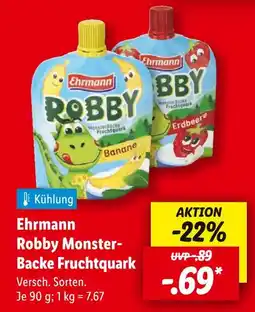 Lidl Ehrmann robby monster-backe fruchtquark banane Angebot
