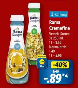 Lidl Rama cremfine Angebot