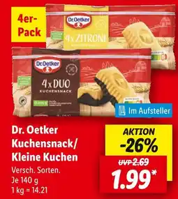 Lidl Dr. oetker kuchensnack 4x zitrone Angebot