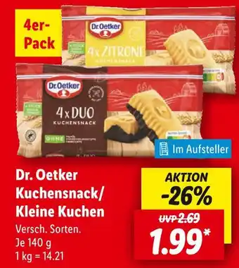 Lidl Dr. oetker kuchensnack 4x zitrone Angebot