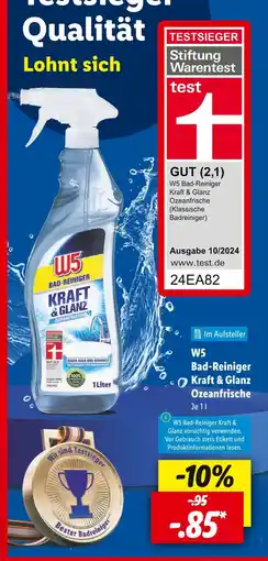 Lidl W5 bad-reiniger kraft & glanz ozeanfrische Angebot
