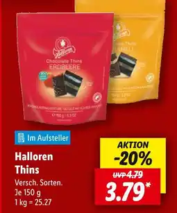 Lidl Halloren thins erdbeere Angebot