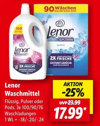 Lidl Lenor waschmittel flüssig Angebot
