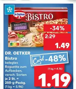 Kaufland Dr. oetker bistro belegtes baguette zum aufbacken Angebot