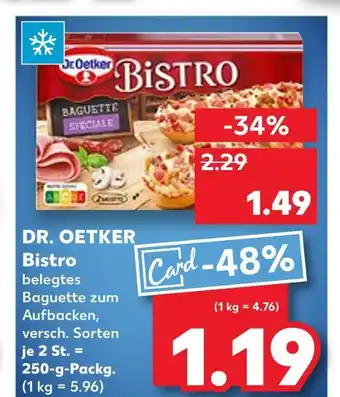 Kaufland Dr. oetker bistro belegtes baguette zum aufbacken Angebot
