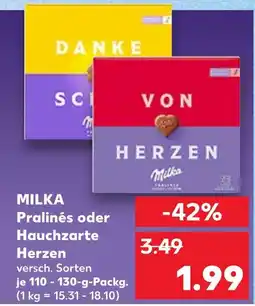 Kaufland Milka pralinés Angebot