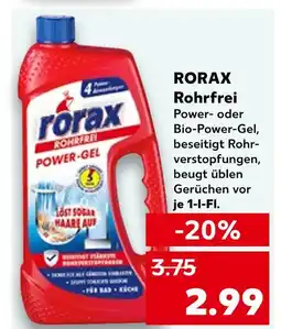Kaufland Rorax rohrfrei power- oder bio-power-gel Angebot
