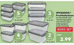Kaufland Spice&soul frischhaltedosen 5 stück Angebot