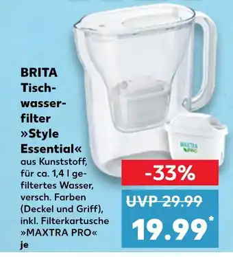 Kaufland Brita tischwasserfilter style essential Angebot