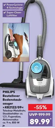 Kaufland Philips beutelloser bodenstaubsauger xb2122/09 Angebot