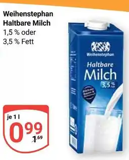 Globus Weihenstephan haltbare milch 1,5 % fett Angebot