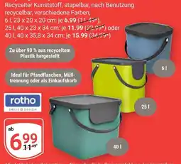 Globus Rotho recycelter kunststoff behälter 6 l Angebot