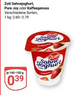 Globus Zott sahnejoghurt Angebot
