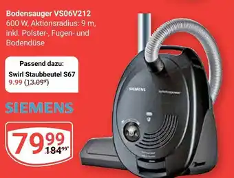 Globus Siemens bodensauger vs06v212 Angebot