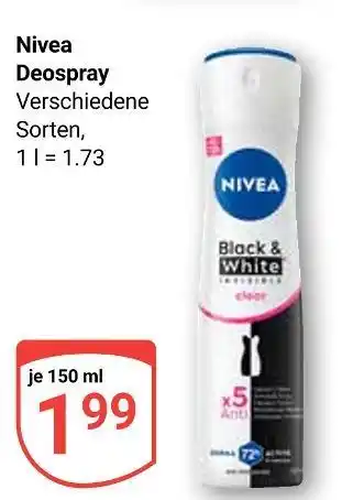 Globus Nivea deospray Angebot