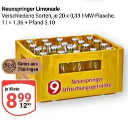 Globus Neunspringer limonade Angebot