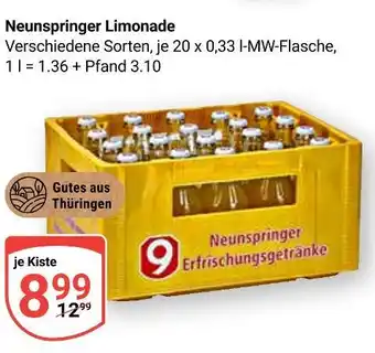 Globus Neunspringer limonade Angebot