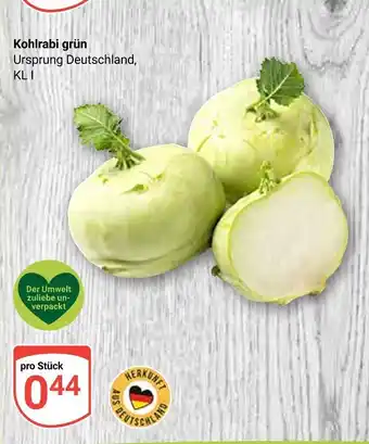 Globus Kohlrabi grün Angebot