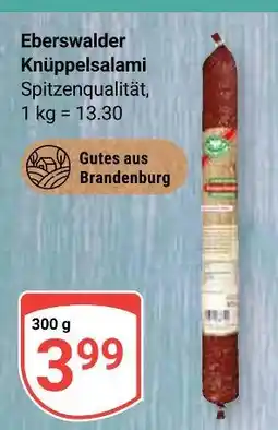 Globus Eberswalder knüppelsalami Angebot