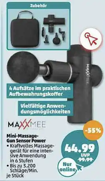 PENNY Maxxmee Mini-massage-gun Sensor Power Angebot