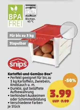 PENNY Snips Kartoffel-und-gemüse-box Angebot