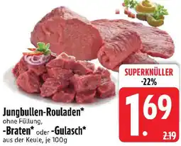 Edeka Jungbullen-Rouladen, Braten oder Gulasch Angebot