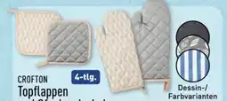 Aldi Nord Crofton Topflappen-und Ofenhandschuhe-Set Angebot