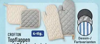Aldi Nord Crofton Topflappen-und Ofenhandschuhe-Set Angebot