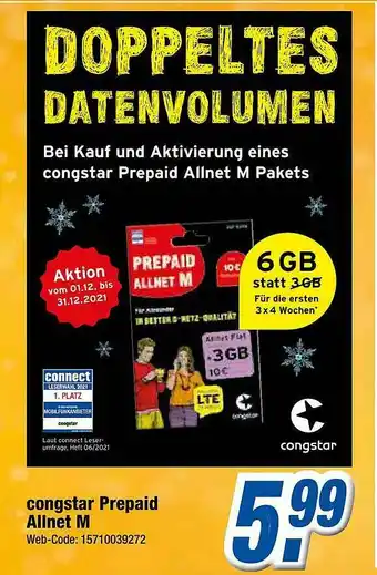 Expert Klein Congstar Prepaid Allnet M Angebot