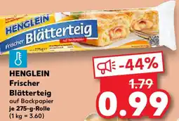 Kaufland HENGLEIN Frischer Blätterteig Angebot