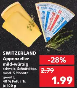 Kaufland SWITZERLAND Appenzeller mild-würzig Angebot