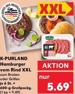 Kaufland K-PURLAND Hamburger vom Rind XXL Angebot