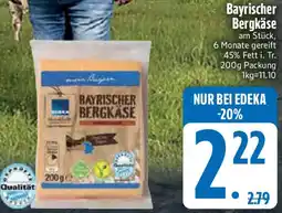 Edeka Edeka Heimatliebe Bayrischer Bergkäse Angebot