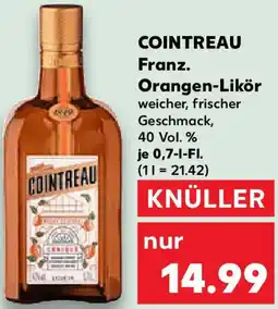 Kaufland COINTREAU Franz. Orangen-Likör Angebot