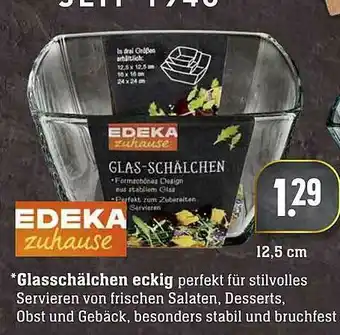 Scheck-in-Center Edeka Zuhause Glasschälchen Eckig Angebot