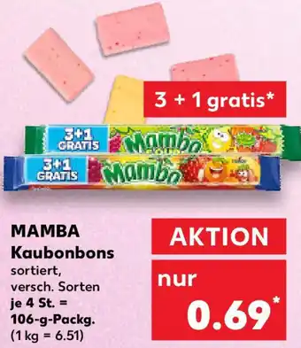 Kaufland MAMBA Kaubonbons Angebot
