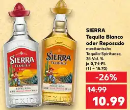 Kaufland SIERRA Tequila Blanco oder Reposado Angebot